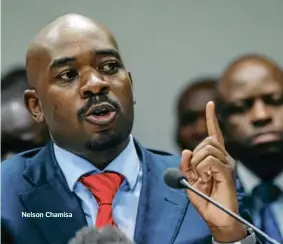  ?? Gallo Images/AFP/Jekesai Njikizana ?? Nelson Chamisa