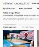  ?? INSTAGRAM ?? El nuevo perfil va cerca de los 10 mil seguidores.