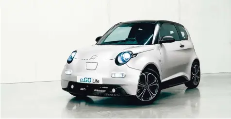  ?? Foto: e.GO Mobile AG, dpa ?? So sieht er aus, der e.GO Life. Mit diesem Elektroaut­o geht nächstes Jahr eine deutsche Firma aus Aachen an den Start.