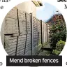  ?? ?? Mend broken fences