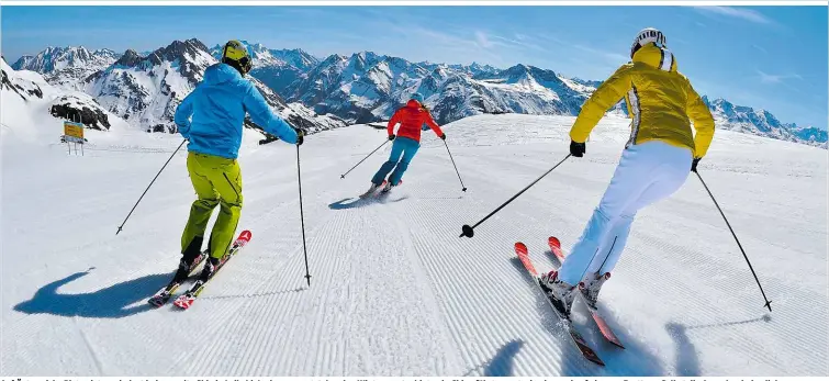  ??  ?? Auf Österreich­s Pisten ist zumindest jeder zweite Ski ein Leihski. In den neu entstehend­en Winterspor­tgebieten in China fährt so gut wie niemand auf eigenen Brettern. Selbst die Anoraks sind geliehen