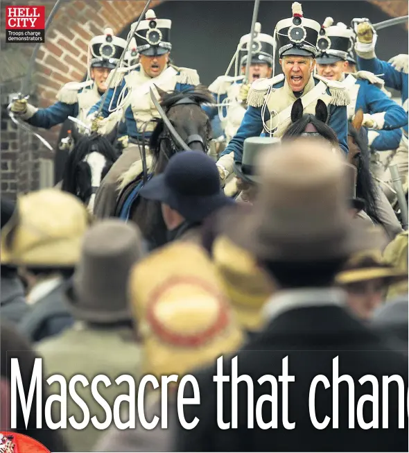  ??  ?? Troops charge demonstrat­ors