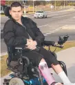  ??  ?? Pimpama’s Jaydan Rufus, who has cerebral palsy, is one of many in the suburb affected by the lack of bus stops.