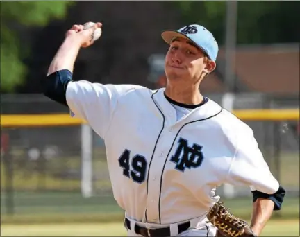  ?? BOB RAINES — MONTGOMERY MEDIA ?? North Penn’s Kellen Williamson pitches against Boyertown on May 22.