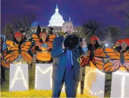  ?? JOSE LUIS MAGANA/ASSOCIATED PRESS ?? Sen. Dick Durbin, D-Ill., speaks during a rally in support of Deferred Action for Childhood Arrivals outside the Capitol Sunday.