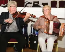  ??  ?? Nicky and Anne McAulliffe performing in Cullen on Culture Night.