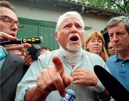  ?? GETTY ?? Ira Einhorn in France in July 2001, when his efforts to avoid extraditio­n to the United States finally ran out. He was convicted the following year of the murder of Holly Maddux in 1979.