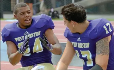  ?? DIGITAL FIRST MEDIA FILE ?? Rondell White, left, had a successful career at West Chester University after starring at West Chester Rustin.