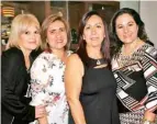  ??  ?? Rita Nita, Nora Guzmán, Marcela Rodríguez y Claudia Ortega.