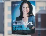  ?? DAVE SIDAWAY ?? Valérie Plante challengin­g Coderre for the job.