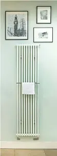  ??  ?? Bisque Classic vertical radiator, from £386.40, rail from £162 (01276 605800; bisque.co.uk)