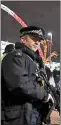  ??  ?? Armed presence: police at Wembley