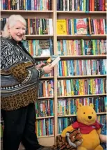  ??  ?? Andrea Saunders, manager of Dartmouth Community Bookshop, which celebrates its Winnie the Pooh associatio­ns.