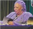  ?? Bebeto Matthews, Associated Press file ?? Author Toni Morrison signs copies of her book “Home” during Authors At Google in New York in 2013.