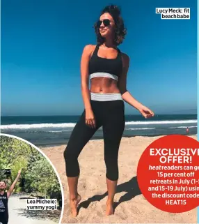  ??  ?? Lucy Meck: fit beach babe