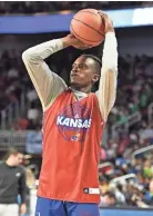  ?? KELLY ROSS / USA TODAY SPORTS ?? Lagerald Vick is one of five Jayhawks averaging more than 10 points a game.