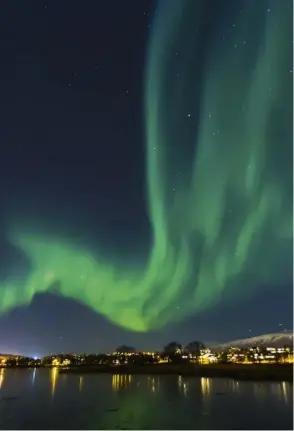  ??  ?? ▲ A familiar sight: the beautiful aurora displays appear regularly in countries like Norway between autumn and spring