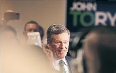  ?? STEVE RUSSELL TORONTO STAR ?? Toronto Mayor John Tory says residents have made it “loud and clear” that the city needs more affordable housing.