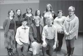  ?? LYNN KUTTER ENTERPRISE-LEADER ?? Prairie Grove ACE Team: (back, left) coach Donna Mitchell, Jordan Summers, Riley Masters, Ella Nations, Tia Sisemore, Morrigan Gaines, coach Jamie Montgomery; (front, left) Noah Akey, Carter McKenzie, Griffin Roton.