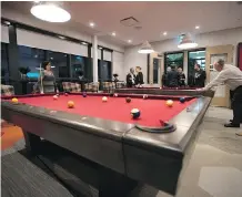  ??  ?? Recreation spaces include a billiards room, spin and yoga facilities.
