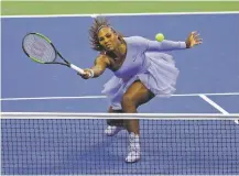  ?? FRANK FRANKLIN II/ASSOCIATED PRESS ?? Serena Williams beat No. 19 Anastasija Sevastova during the semifinals of the U.S. Open on Thursday in New York. She advances to face No. 23 Naomi Osaka on Saturday.