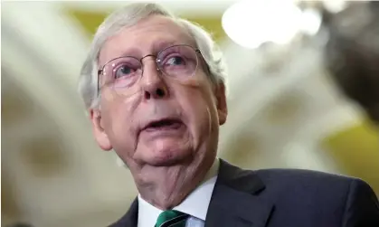  ?? Photograph: Kevin Dietsch/Getty Images ?? Mitch McConnell: ‘The Ukrainians are destroying the army of one of our biggest rivals. I have a hard time finding anything wrong with that.’