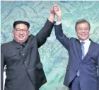  ??  ?? The two leaders met three times in 2018, twice at the border and once in Pyongyang.