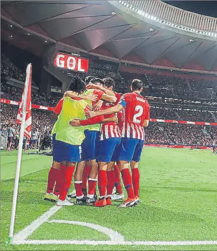  ?? FOTO: ATLETI ?? Al Atlético de Madrid le basta y sobre con marcar un solo gol en cada partido para hacerse valedor al triunfo