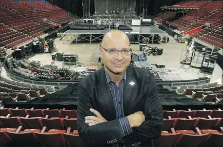  ?? DAVE SIDAWAY THE GAZETTE ?? Evenko vice-president Jacques Aubé says the company will continue to set the big stage for acts like Van Halen, but also sees a future in providing venues for small and medium-size acts that have the capacity to help the company continue to grow.