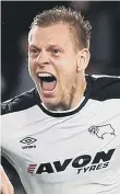  ??  ?? Matej Vydra enjoys his goal.