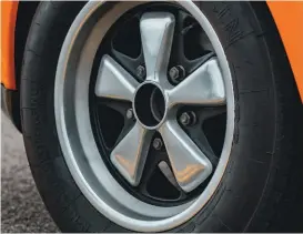  ??  ?? Below: GTS usually ran 7J and 8J Fuchs wheels. Car is currently running Michelin TB15 tyres, offering far more grip than those used in period
