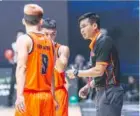  ??  ?? HEAD COACH: Phan Thanh Cảnh (right) is the only domestic coach in the Việt Nam Basketball Associatio­n.