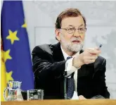  ?? Ansa ?? Gimcana Mariano Rajoy, 63 anni, premier dal 2011, guida un governo di minoranza