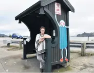  ?? PHOTO: PETER MCINTOSH ?? What now? St Leonards resident Megan Sinclair stands at her local bus stop from where buses will next term cease taking her son directly to Dunedin North Intermedia­te.