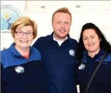  ??  ?? Maureen O’Brien, Kenneth Reynolds and Jacinta Bradley Recovery Haven at registrati­on for the Ring of Kerry Charity Cycle 2017 in Killarney on Friday. Photo by Michelle Cooper Galvin