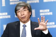  ??  ?? Soon-Shiong is seen attending the Cancer MoonShot news conference in Taipei, Taiwan. — Reuters photo