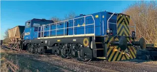  ?? CLAYTON EQUIPMENT LTD ?? No. 18002 at the Chasewater Railway, where it arrived for testing on January 11.