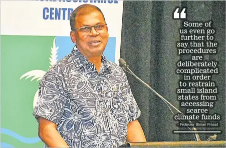  ?? Picture: FIJI GOVT ?? Finance Minister Professor Biman Prasad at the Internatio­nal Monetary Fund (IMF) Pacific High-Level conference dinner hosted by the Pacific Islands Financial Technical Assistance Centre in Nadi.