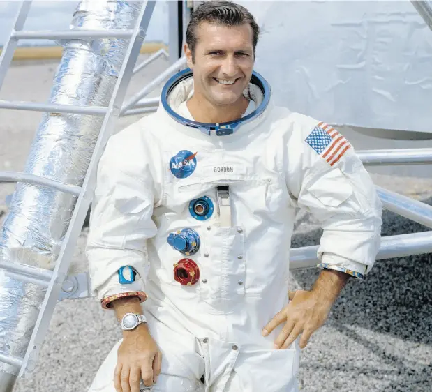  ?? NASA VIA AP ?? Gemini and Apollo astronaut Richard Gordon: “No matter what happened he never got upset, through the ups and downs of training.”
