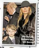  ??  ?? The Donald, Melania and
son Barron