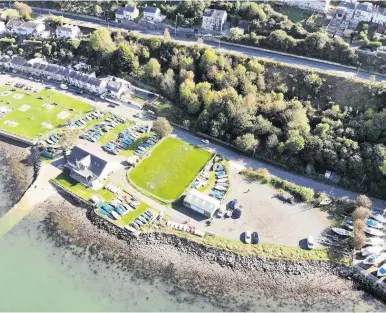  ??  ?? Port Dinorwic Sailing Club / Clwb Hwylio Y Felinheli (pictured from the air) will represent Wales at the Royal Yachting Associatio­n Club of the Year finals