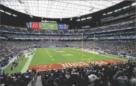  ?? DAVID BECKER/AP ?? ALLEGIANT STADIUM IS SHOWN during the second half of the Pro Bowl game between the AFC and the NFC on Feb. 6, 2022, in Las Vegas.