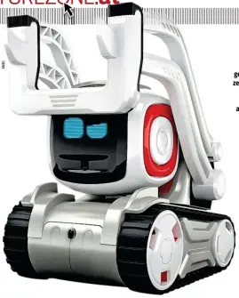  ??  ?? Cozmo hat ein Display im Kopf eingebaut. Dieses zeigt animierte Augen, um so Gefühle auszudrück­en