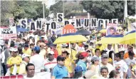  ?? JOSEFINA VILLAREAL ?? Marchas del 1 de abril en la ciudad de Barranquil­la.