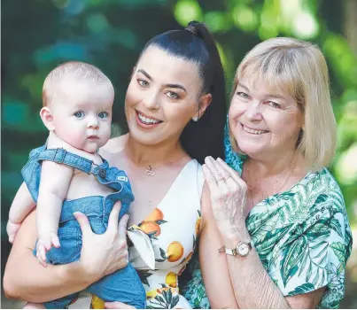  ??  ?? Dance teacher Kimberley Vale, pictured with her mother June Vale, will celebrate her first Mother's Day since the arrival of Noah Millard, now five months, on Sunday. Picture: Brendan Radke