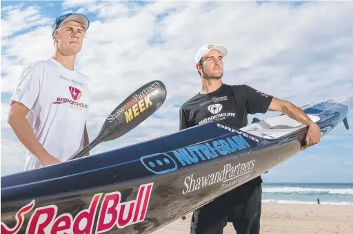  ??  ?? Northcliff­e recruits Matt Bevilacqua and Matt Poole; (top right) the pair win a national title for Kurrawa; and Northcliff­e’s 2018 world champion squad.