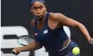  ?? Photograph: Brett Phibbs/AP ?? Coco Gauff needed only 24 minutes to win the first set against Varvara Gracheva during their quarter-final in Auckland.