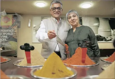  ??  ?? Durban’s spice couple,vinod and Chadrika Harie, who own the Spice Emporium in Monty Naicker (Pine) Street, launched the Spice Quarter on their 4 500m2 property this week.the collaborat­ion with ethekwini municipali­ty includes a spice museum, cooking...
