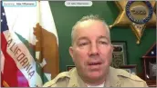  ?? Screenshot ?? Los Angeles County Sheriff Alex Villanueva hosts a virtual town hall Monday to share informatio­n about victims’ rights.