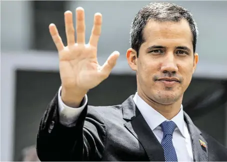  ?? BILD: SN/APA/AFP/SERGIO LIMA ?? Juan Guaidó ist zurück in Venezuela, der Machtkampf im Land geht weiter.